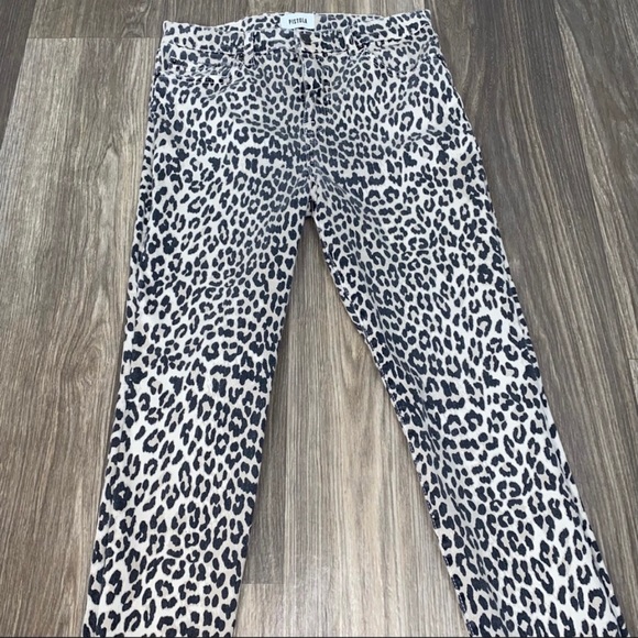 Pistola Aline Cream Cheetah Print High-Rise Skinny Jeans | Size 28 - Picture 10 of 16